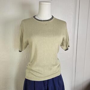 Vintage silk and cashmere short sleeve jumper